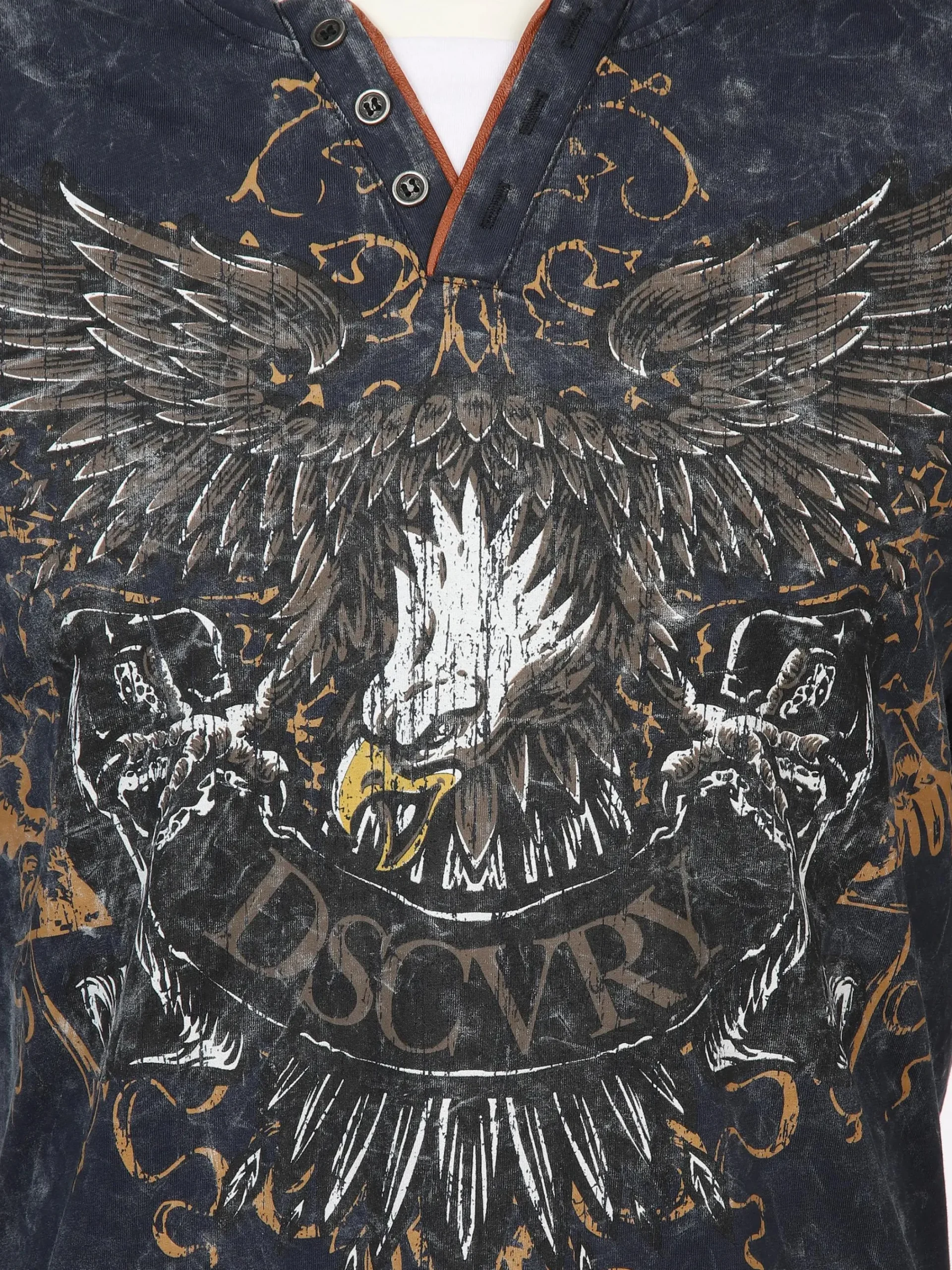 Herren Southern Territory Herren Henley Shirt mit Print