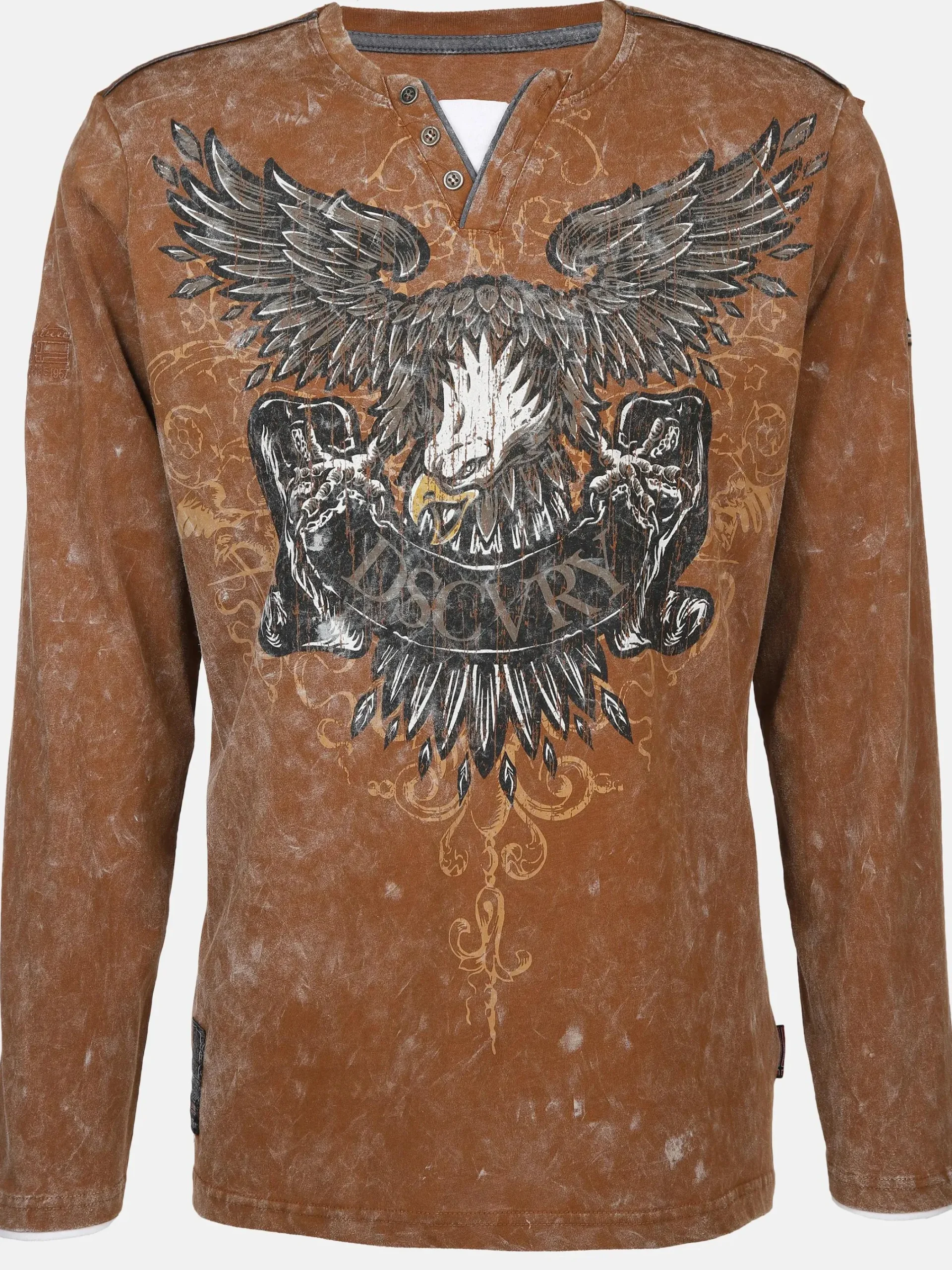 Herren Southern Territory Herren Henley Shirt mit Print