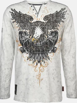 Herren Southern Territory Herren Henley Shirt mit Print