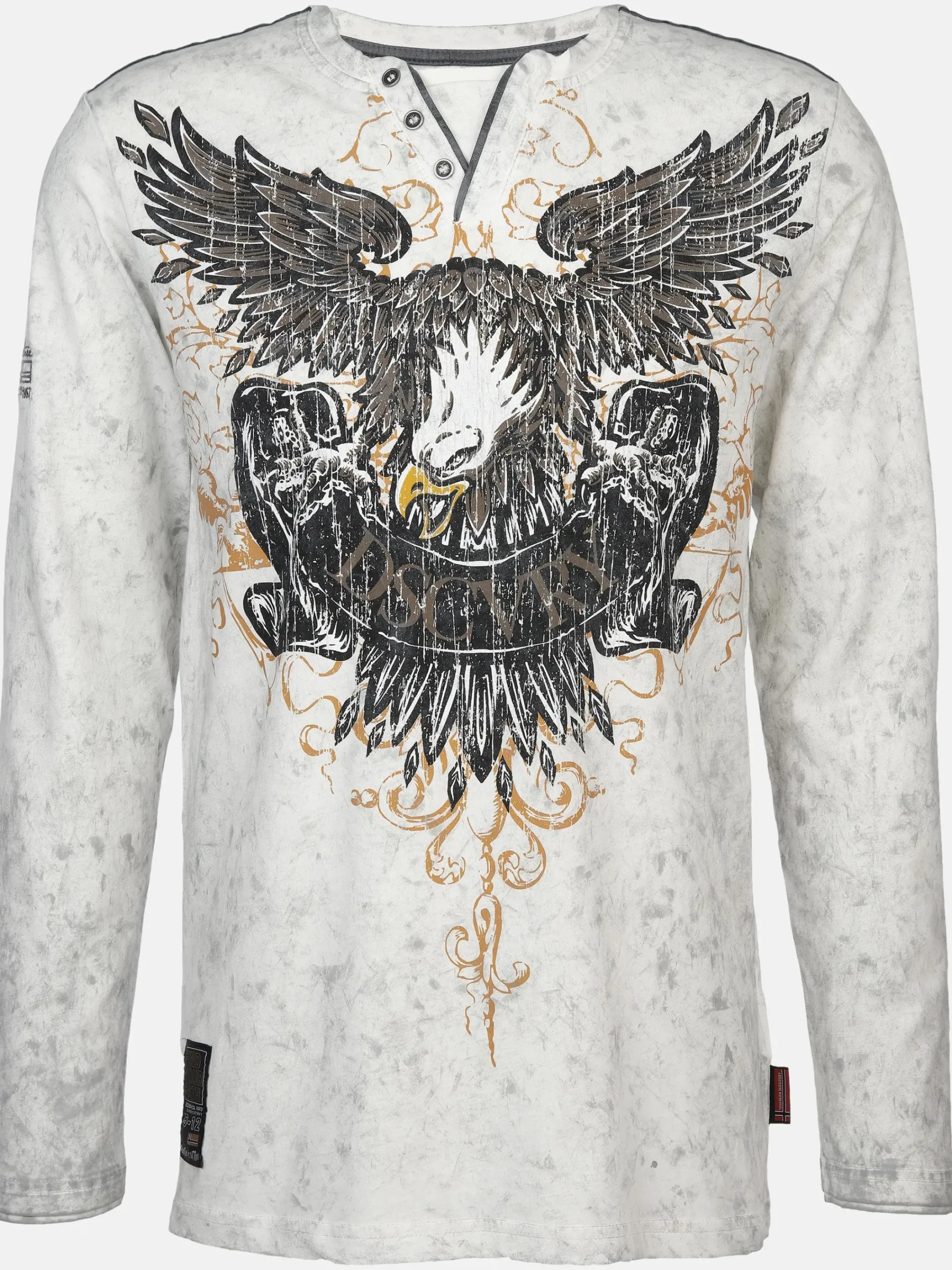 Herren Southern Territory Herren Henley Shirt mit Print