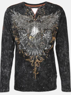 Herren Southern Territory Herren Henley Shirt mit Print