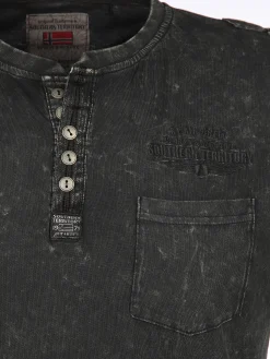 Herren Southern Territory Herren Henleyshirt im Used Look