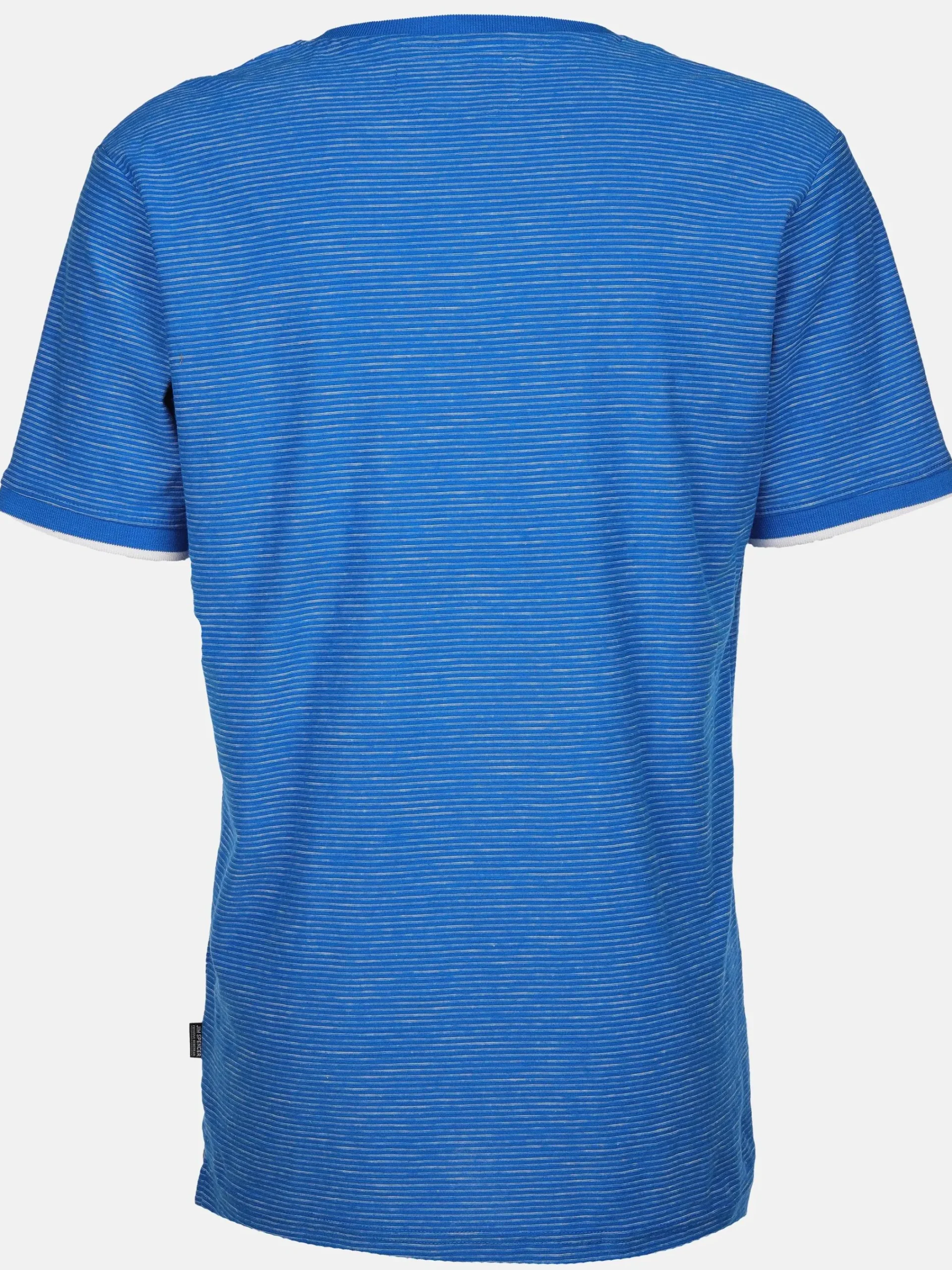 Herren Jim Spencer Herren Henleyshirt in melierter Streifenoptik