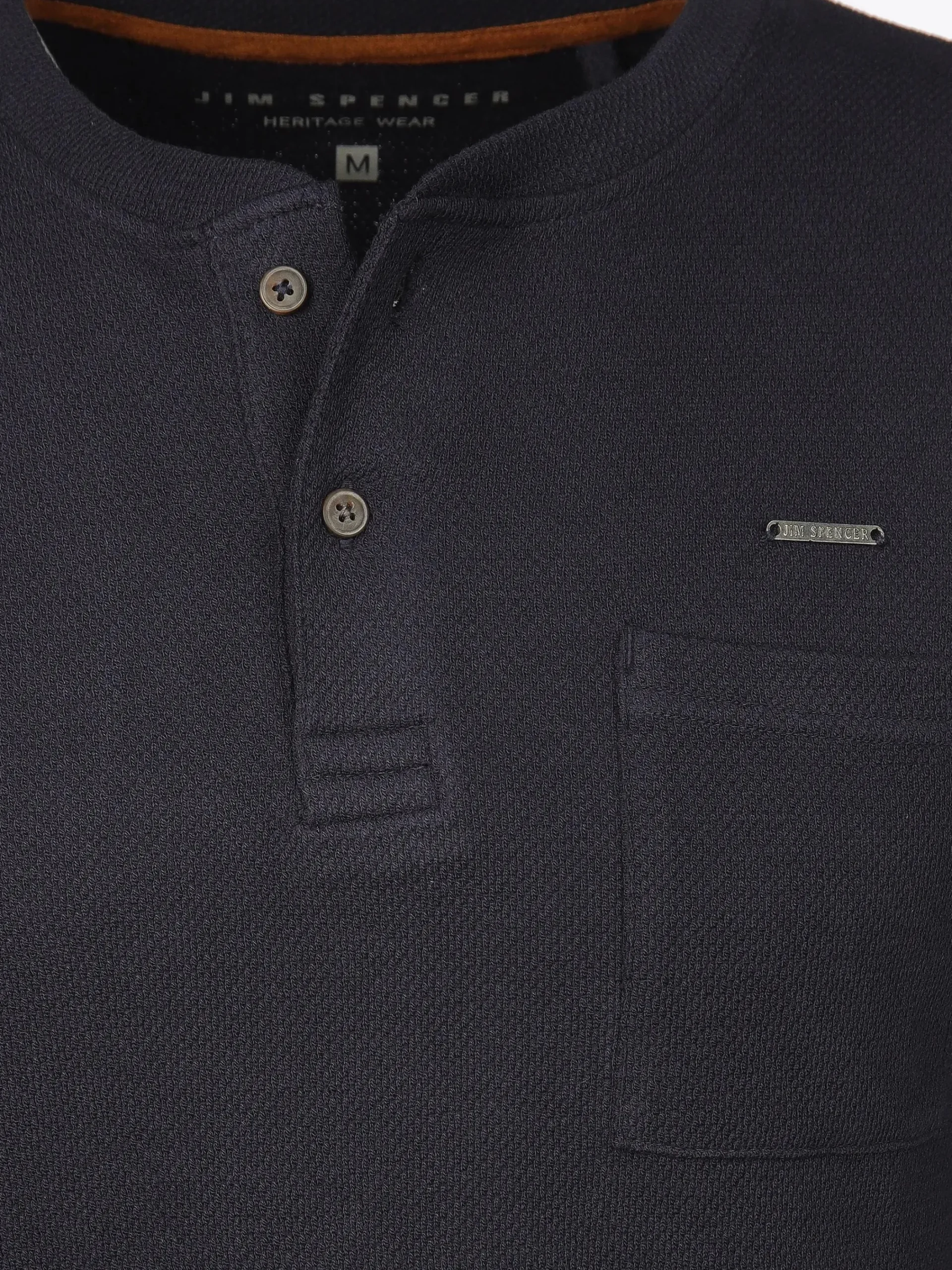 Herren Jim Spencer Herren Henleyshirt in Waffeloptik