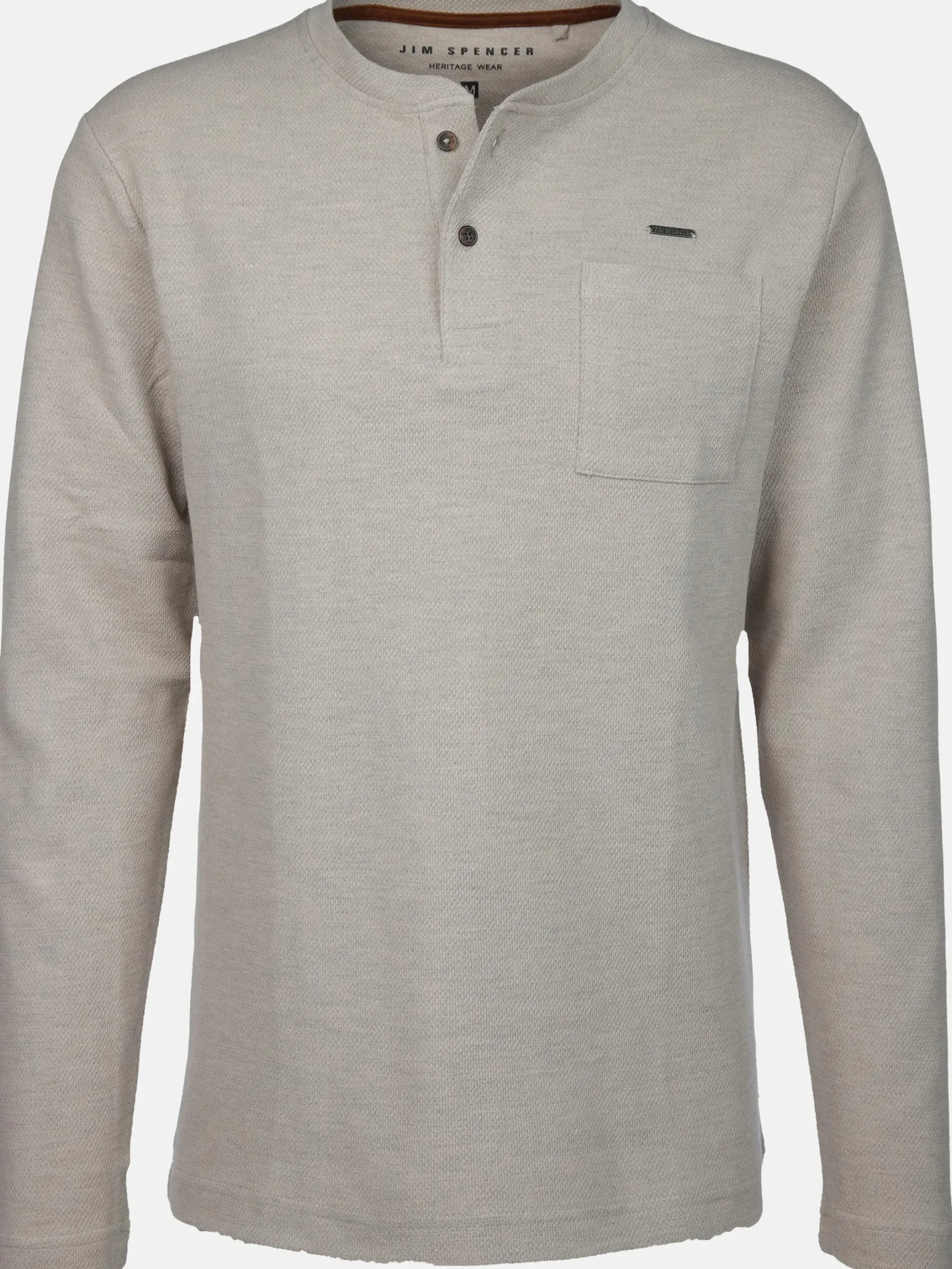 Herren Jim Spencer Herren Henleyshirt in Waffeloptik