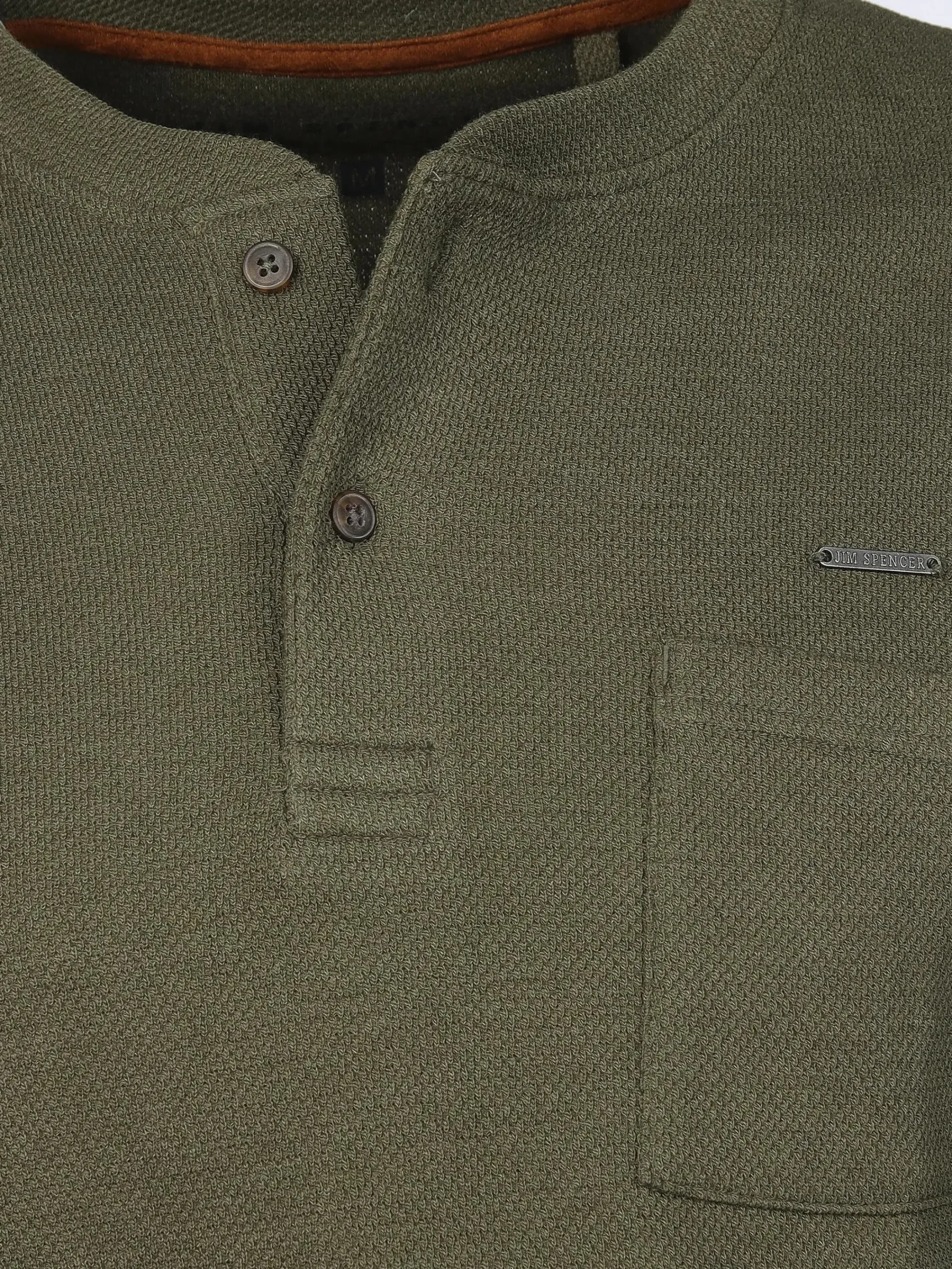 Herren Jim Spencer Herren Henleyshirt in Waffeloptik