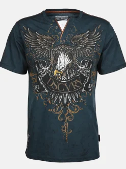 Herren Southern Territory Herren Henleyshirt mit auffälligem Frontprint