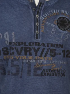 Herren Southern Territory Herren Henleyshirt mit Frontprint