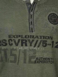 Herren Southern Territory Herren Henleyshirt mit Frontprint