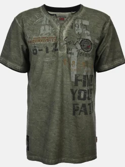 Herren Southern Territory Herren Henleyshirt mit 2in1 Kragen