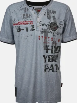 Herren Southern Territory Herren Henleyshirt mit 2in1 Kragen