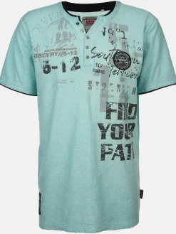 Herren Southern Territory Herren Henleyshirt mit 2in1 Kragen