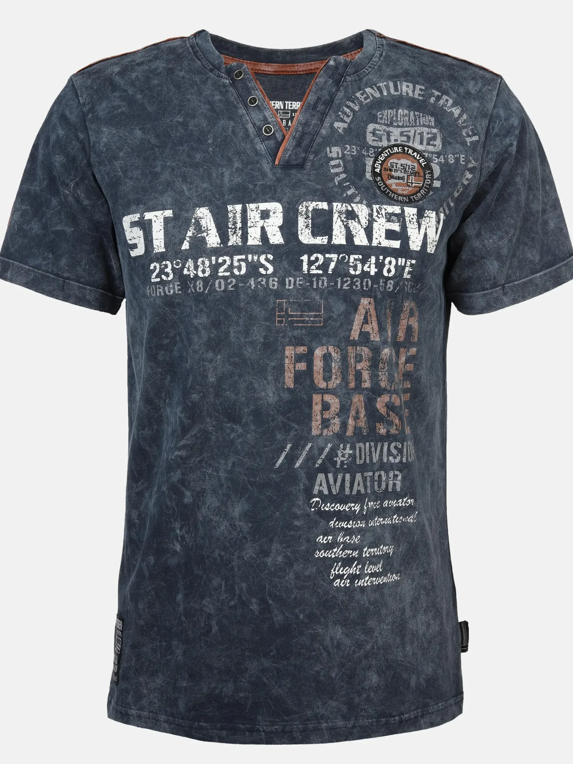 Herren Southern Territory Herren Henleyshirt mit Print