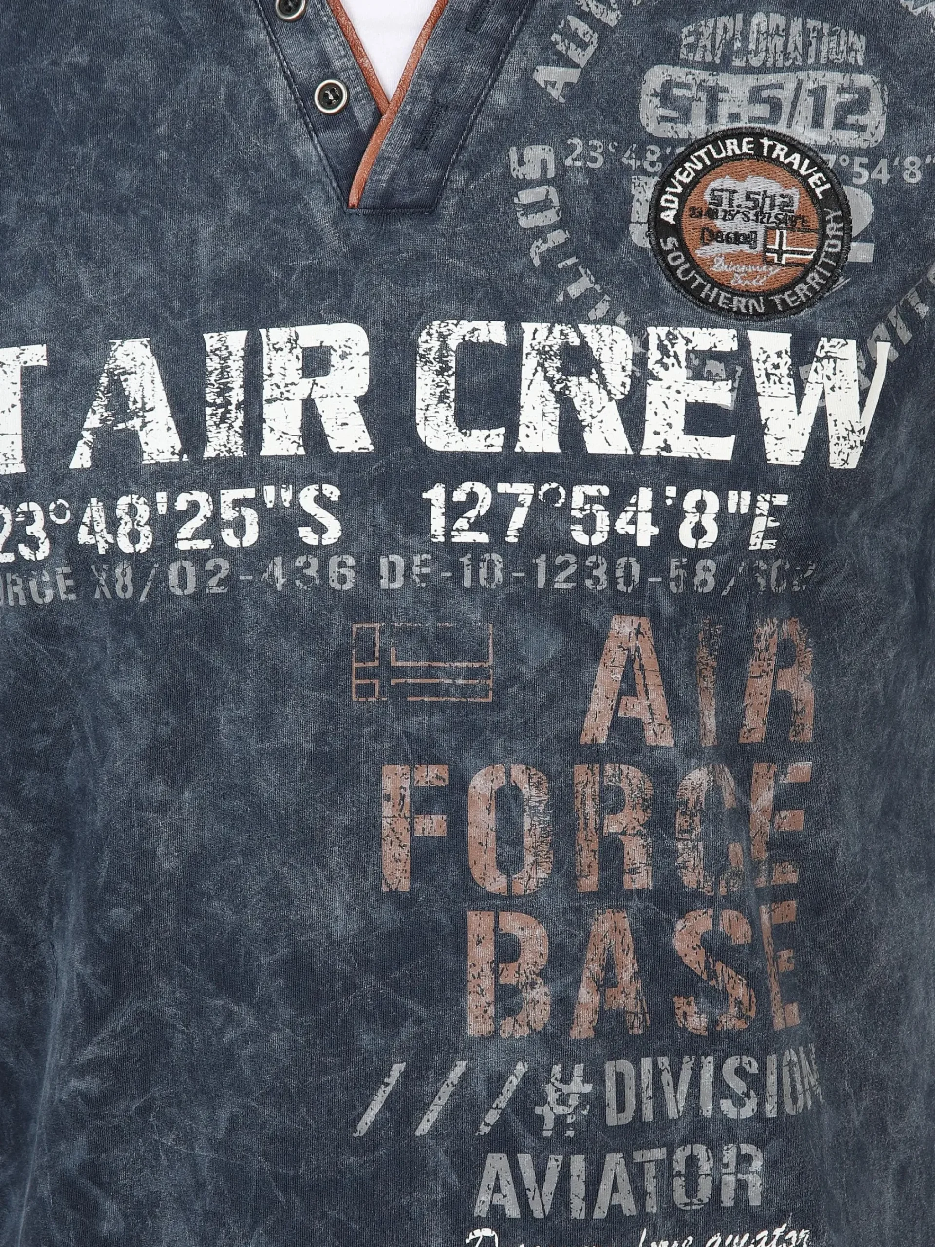 Herren Southern Territory Herren Henleyshirt mit Print