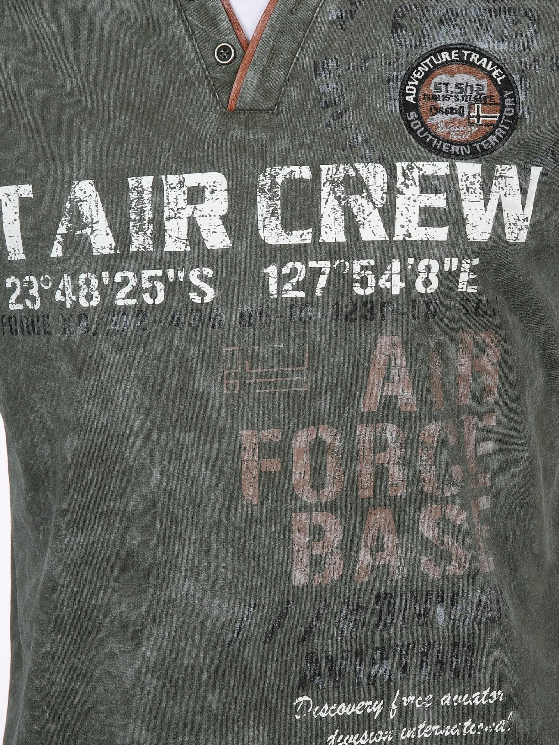 Herren Southern Territory Herren Henleyshirt mit Print