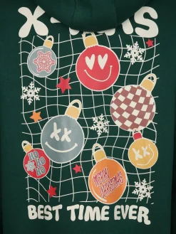 Herren Sublevel Herren Hoodie mit Weihnachtsmotiv