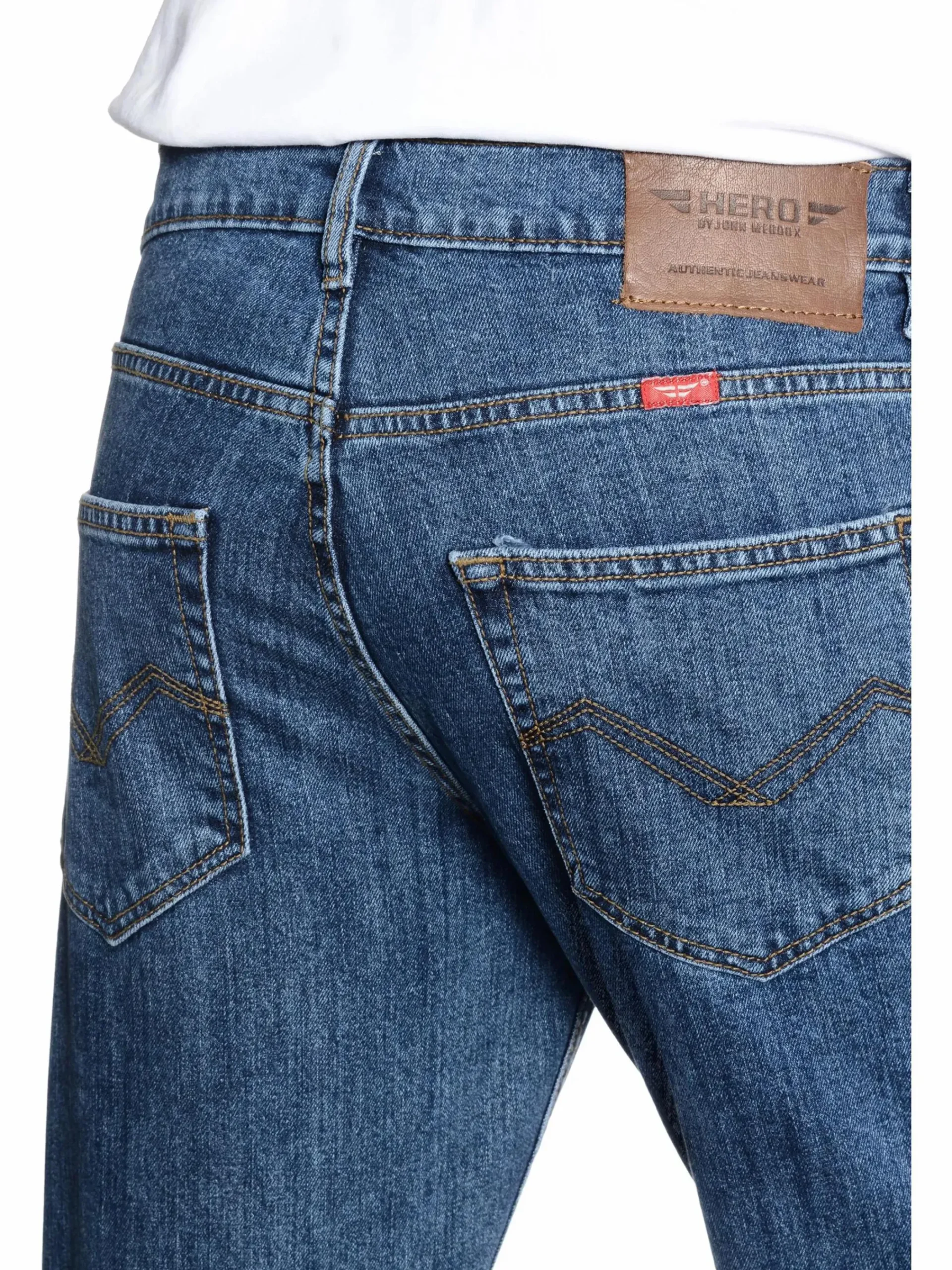 Herren HERO by John Medoox Herren Jeans Regular Straight Stretch