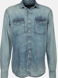 Herren Southern Territory Herren Jeanshemd mit Brusttaschen