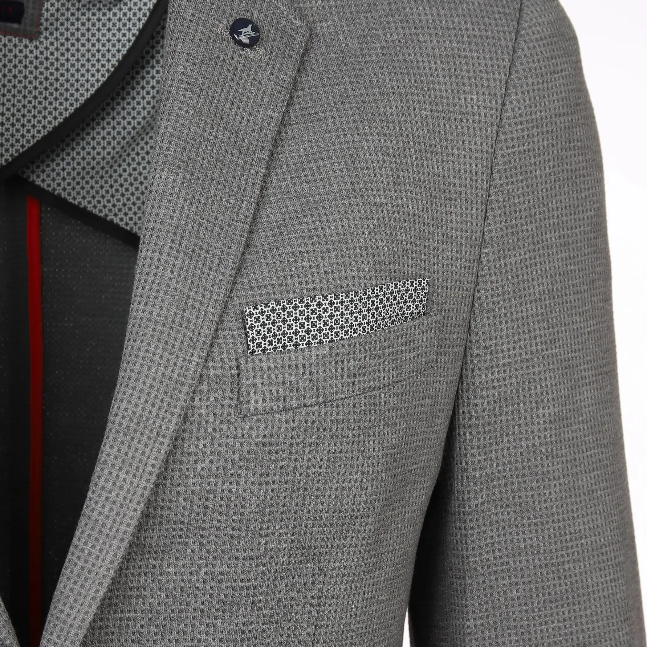 Herren Jim Spencer Herren Jerseysakko in Waffeloptik