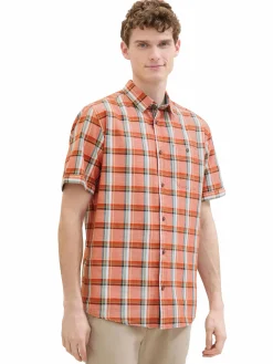 Herren Tom Tailor Herren Karohemd mit kurzem Arm