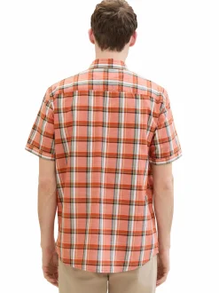 Herren Tom Tailor Herren Karohemd mit kurzem Arm