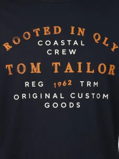 Herren Tom Tailor Herren Langarmshirt mit Frontprint