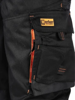 Herren Worker Herren Latz-Arbeitshose mit Neondetails