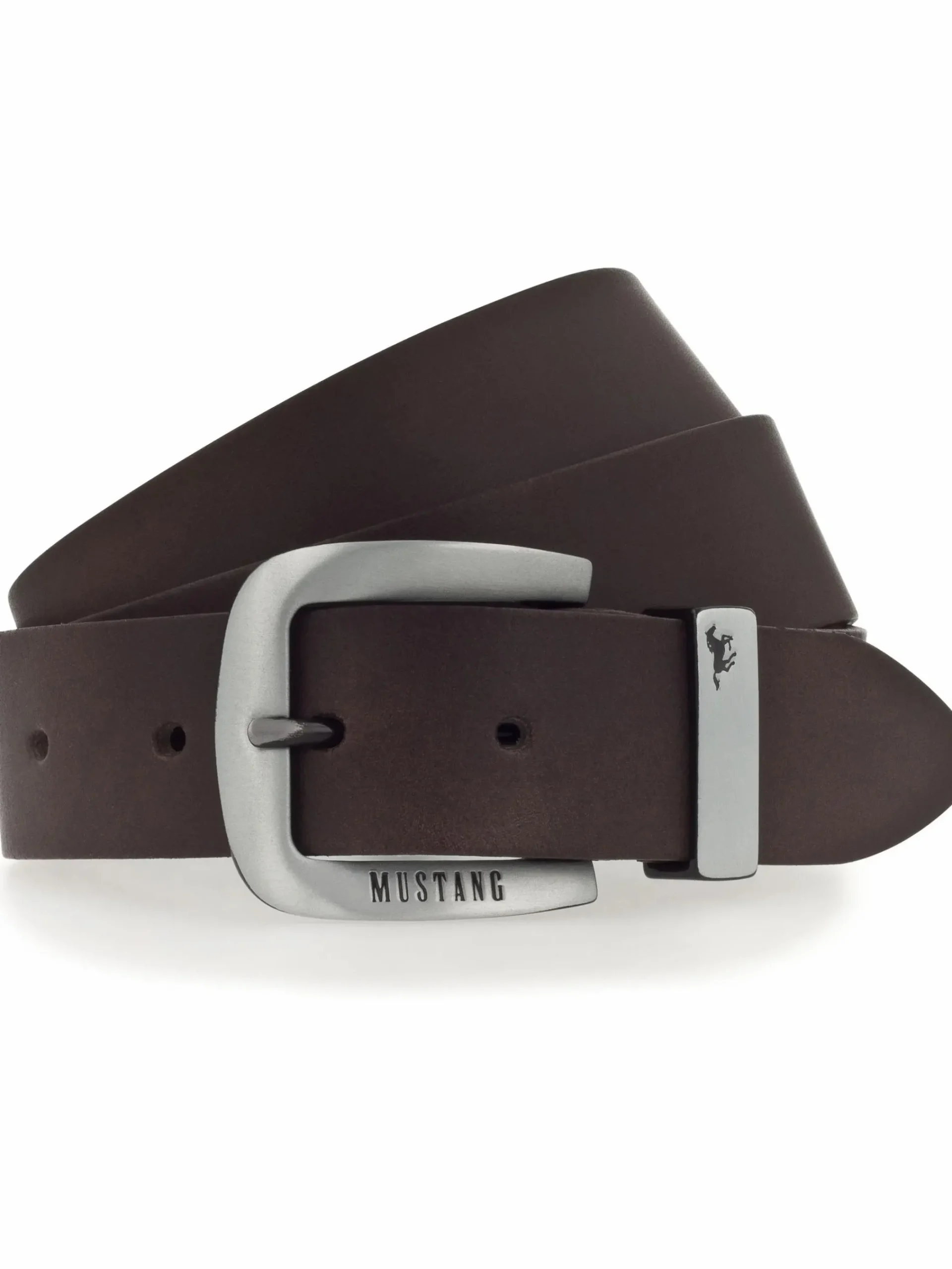 Herren Mustang Herren Ledergürtel mit Logo