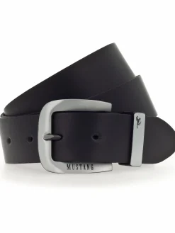 Herren Mustang Herren Ledergürtel mit Logo