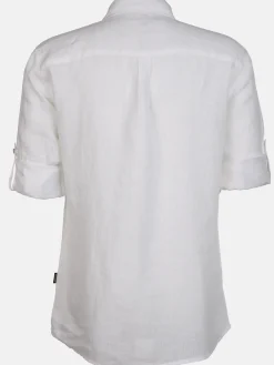 Herren Jim Spencer Herren Leinenhemd mit krempelbarem Ärmel