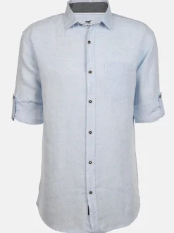 Herren Jim Spencer Herren Leinenhemd mit krempelbarem Ärmel