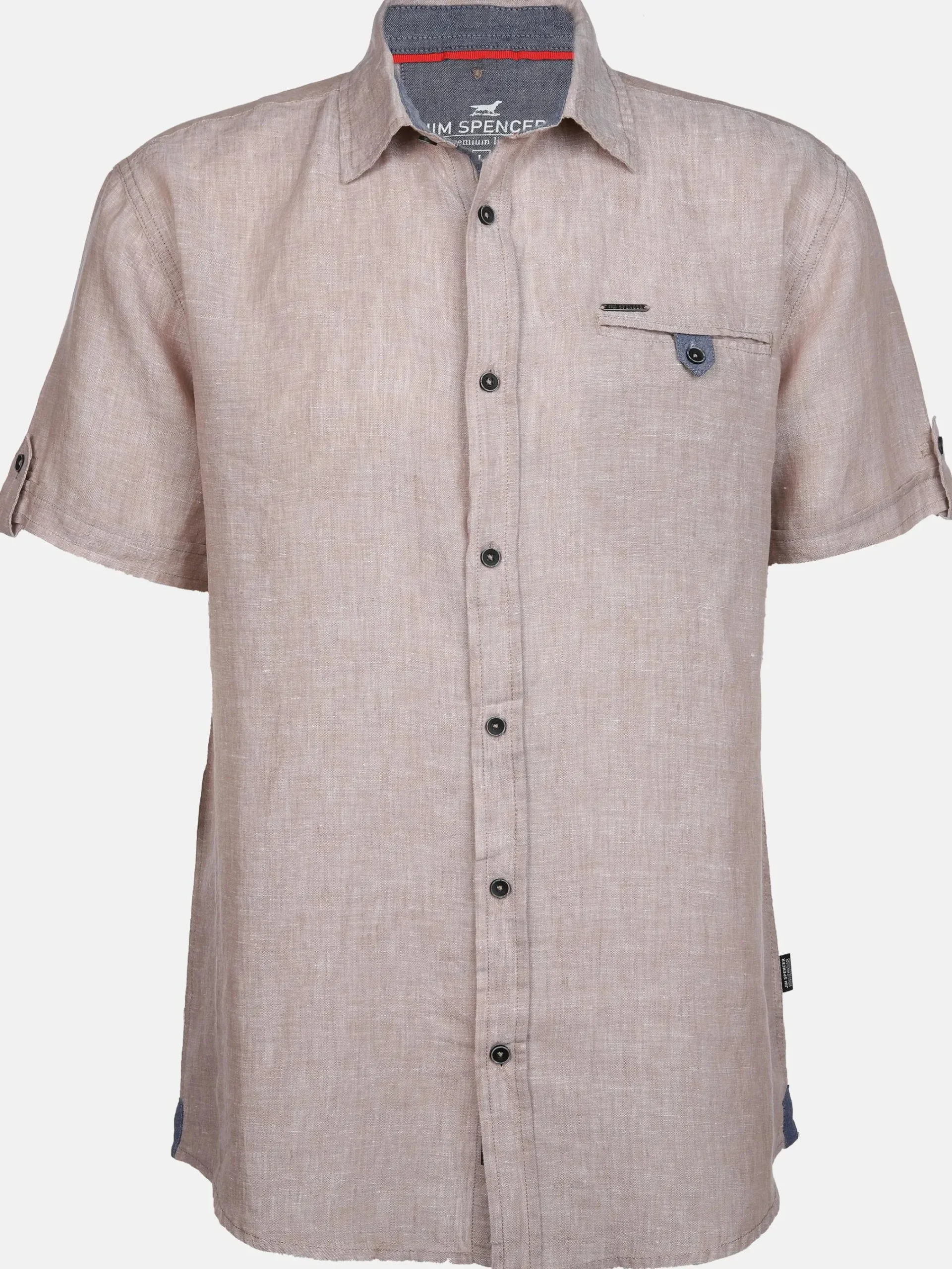 Herren Jim Spencer Herren Leinenhemd mit Brusttasche