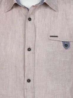 Herren Jim Spencer Herren Leinenhemd mit Brusttasche