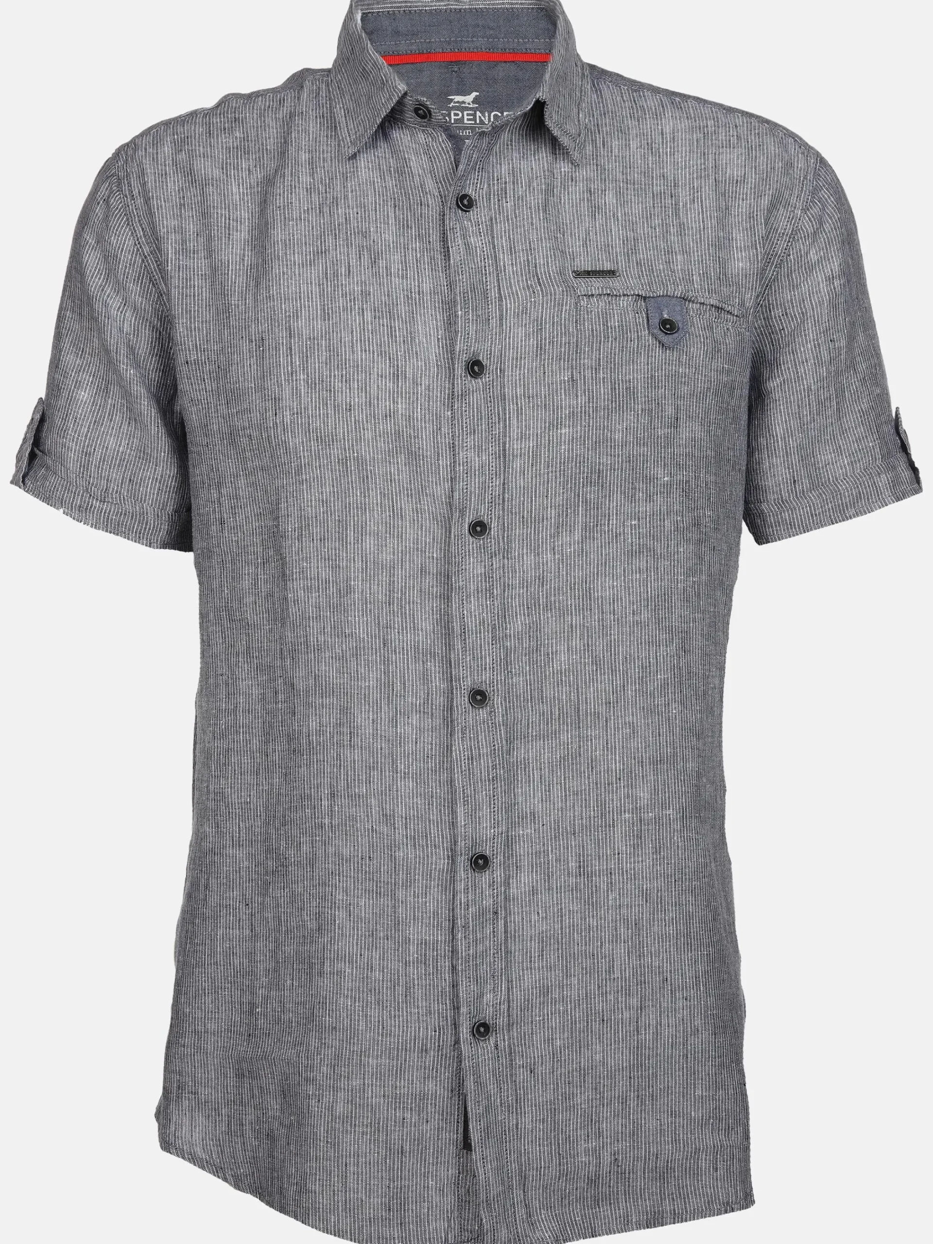 Herren Jim Spencer Herren Leinenhemd mit Brusttasche