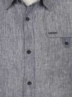 Herren Jim Spencer Herren Leinenhemd mit Brusttasche