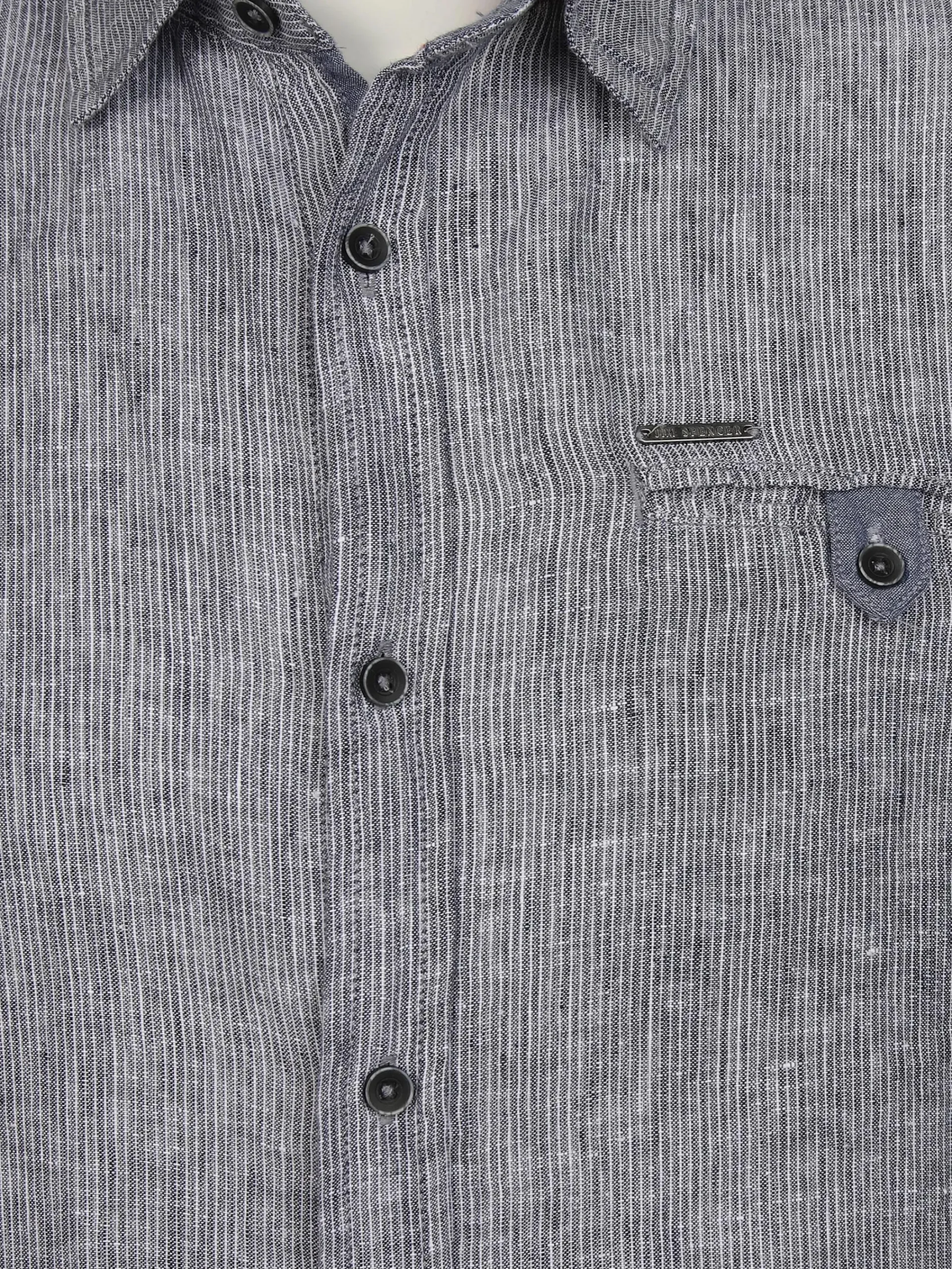 Herren Jim Spencer Herren Leinenhemd mit Brusttasche