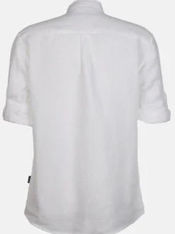 Herren Jim Spencer Herren Leinenhemd mit kleinem Stehkragen