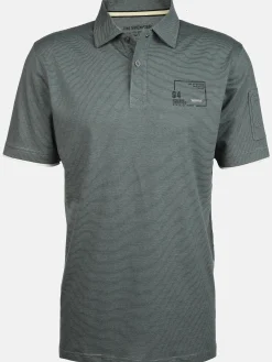 Herren Jim Spencer Herren Poloshirt mit feinen Linien durchzogen