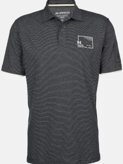 Herren Jim Spencer Herren Poloshirt mit feinen Linien durchzogen