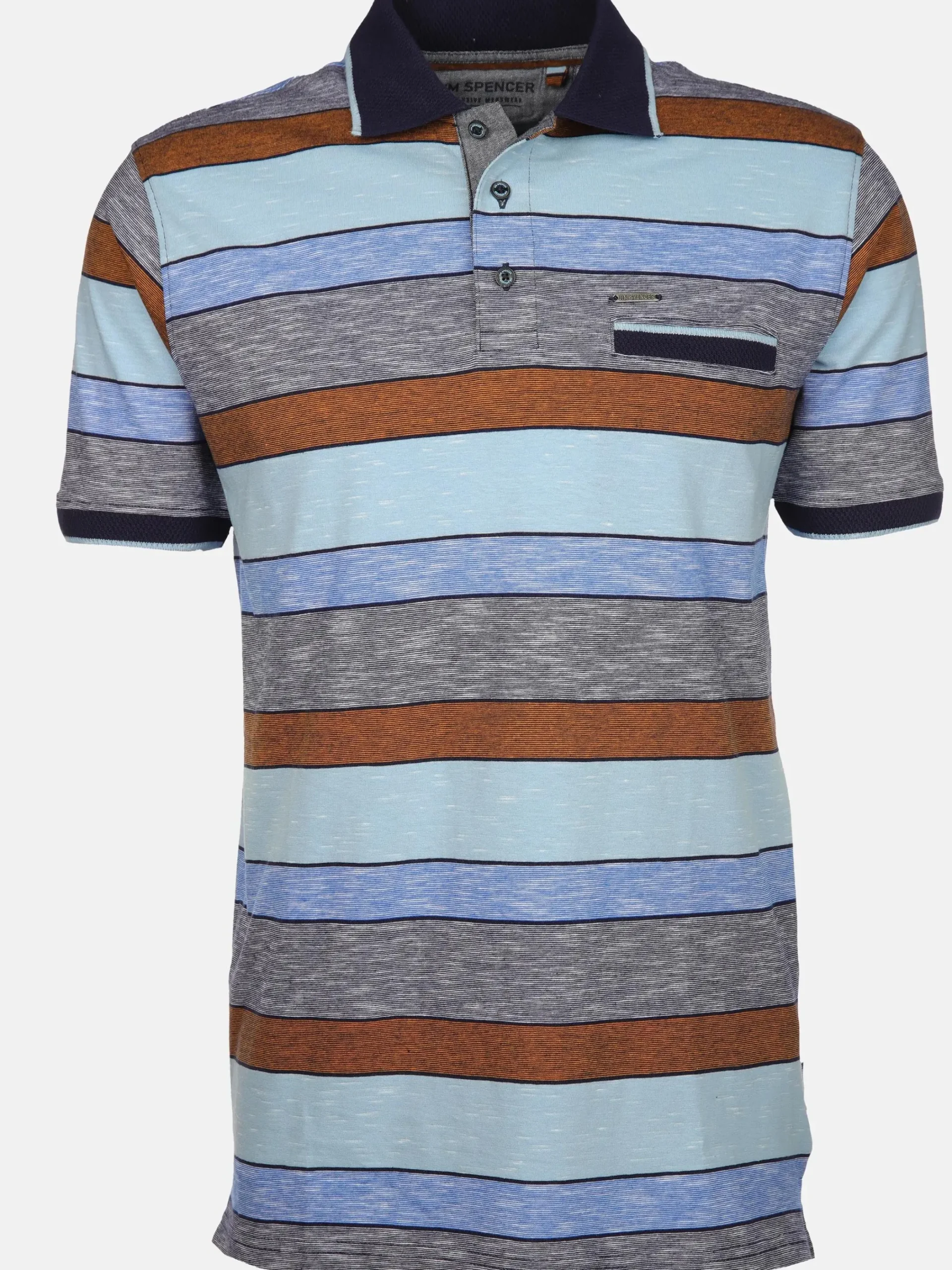 Herren Jim Spencer Herren Poloshirt im Streifenlook