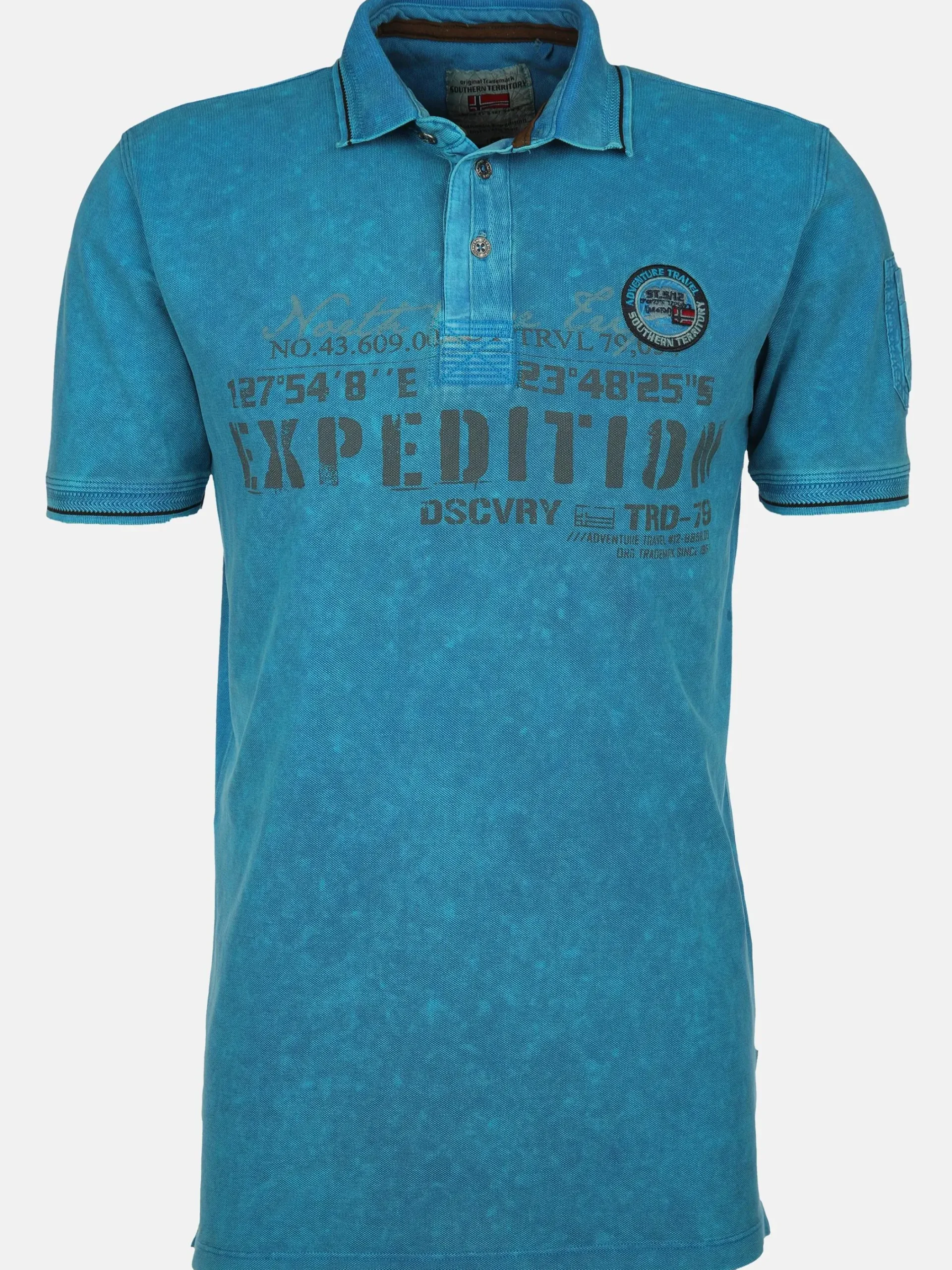 Herren Southern Territory Herren Poloshirt im Used Look