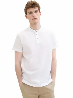 Herren Tom Tailor Herren Poloshirt mit kurzem Stehkragen