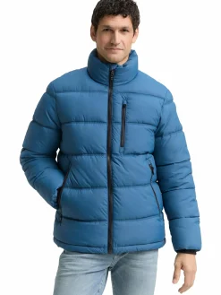 Herren Tom Tailor Herren Pufferjacke mit herausnehmbarer Kapuze im Stehkragen