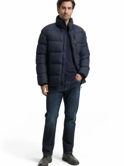 Herren Tom Tailor Herren Pufferjacke mit herausnehmbarer Kapuze im Stehkragen