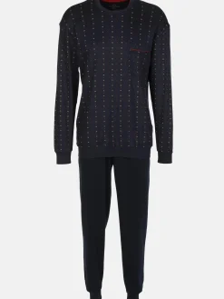 Herren Götzburg Herren Pyjama mit gemustertem Oberteil