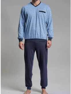 Herren Götzburg Herren Pyjame mit Print