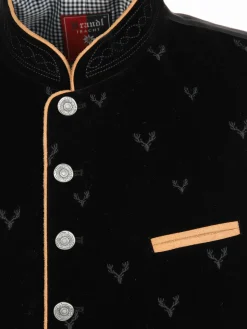 Herren Brandl Tracht Herren Samt Trachtenweste mit Stickerei