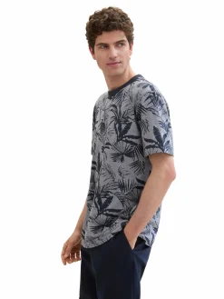 Herren Tom Tailor Herren Shirt mit Blätterprint