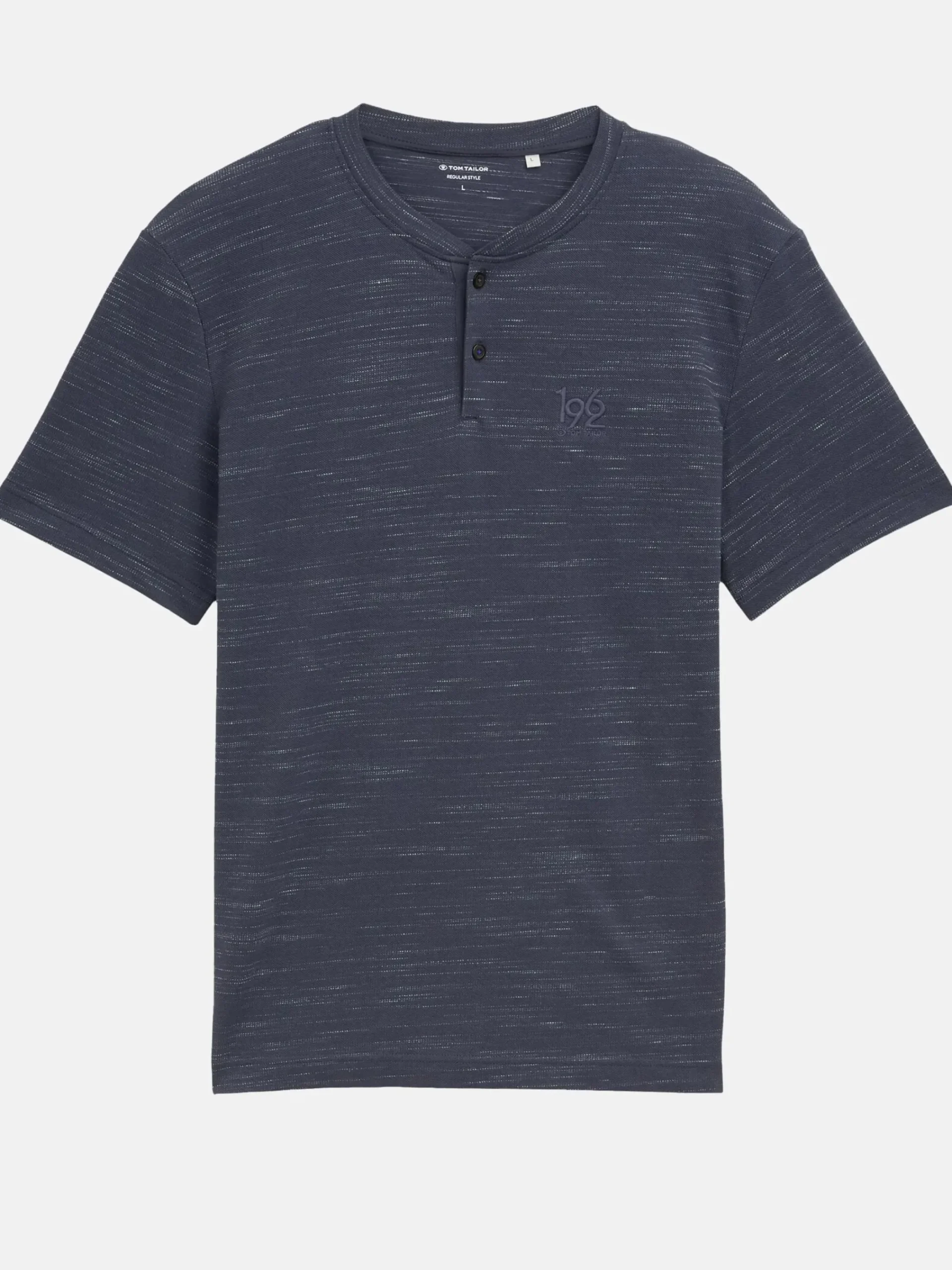 Herren Tom Tailor Herren Shirt mit kurzer Knopfleiste