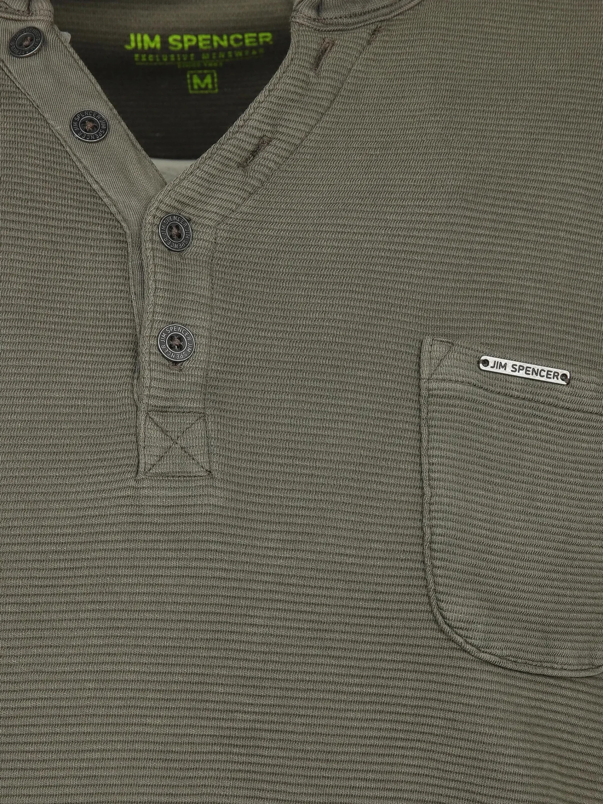 Herren Jim Spencer Herren Shirt mit Rippstruktur